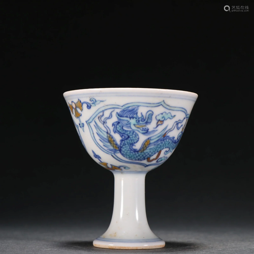 A Delicate Blue and White Cup