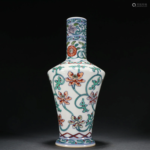 A Rare Doucai 'Flower' Vase