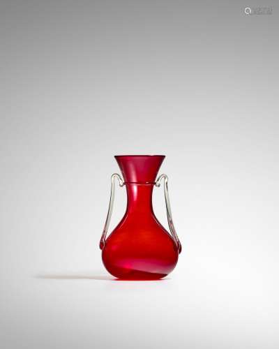 【¤】PAOLO VENINI (1895-1959) Rare Vase with Handlescirca 1950...