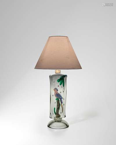 【¤】ALFREDO BARBINI (1912-2007) Table Lampcirca 1955glass int...