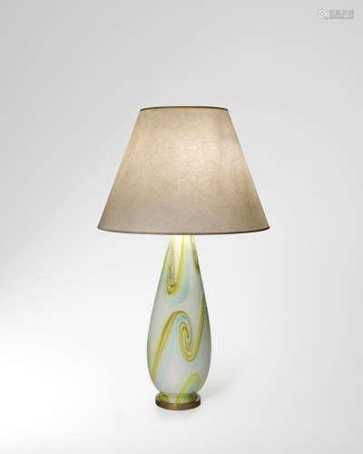 【¤】MURANO Table Lampblown glass with aventurine inclusions, ...