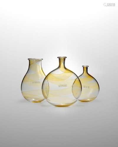【¤】LINO TAGLIAPIETRA (BORN 1934) Three Vases1985for Effetre ...