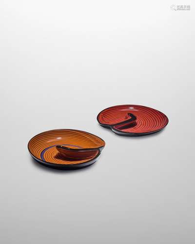 【¤】LINO TAGLIAPIETRA (BORN 1934) Pair of Mogambo Bowls1990fo...