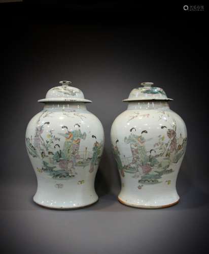 A Chinese porcelain jar from the 19th to the 20th century