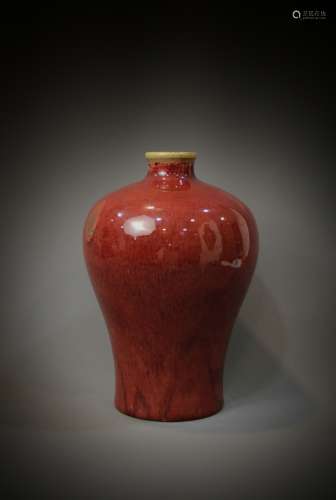 A Chinese red porcelain of the 18th century