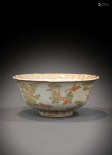 A Chinese 17th-century red porcelain artwork