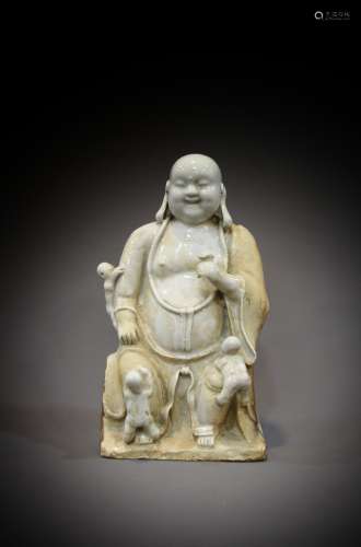 A Chinese porcelain Buddha statue from the 16th to the 17th ...