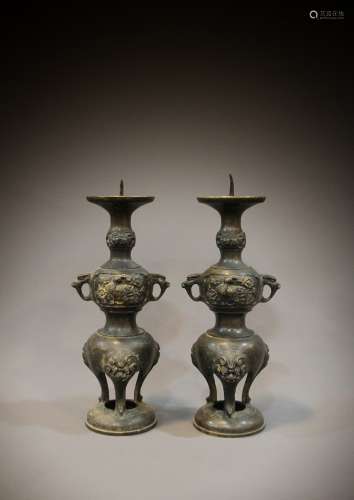 A Chinese bronze artwork from the 19th to the 20th century