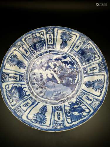 A Chinese porcelain plate from the 18th to the 19th century