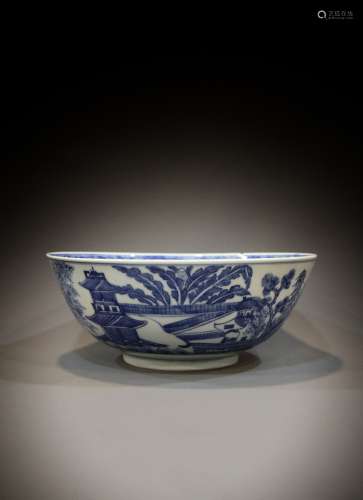 A large Chinese 18th century porcelain bowl
