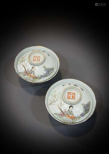 Bowls of 2 Chinese celebrities