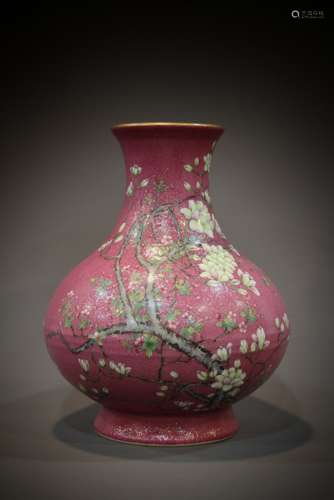 A Chinese red porcelain of the 18th century