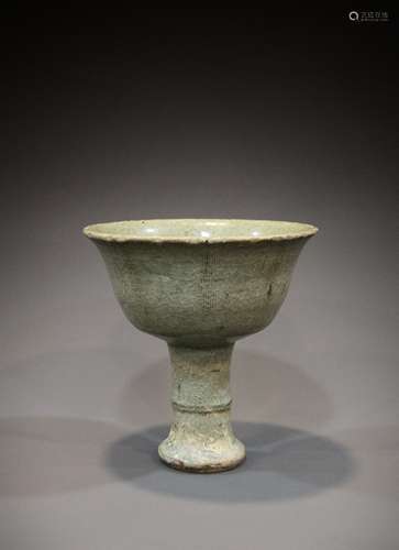 A Chinese high-legged porcelain bowl from the 16th-17th cent...