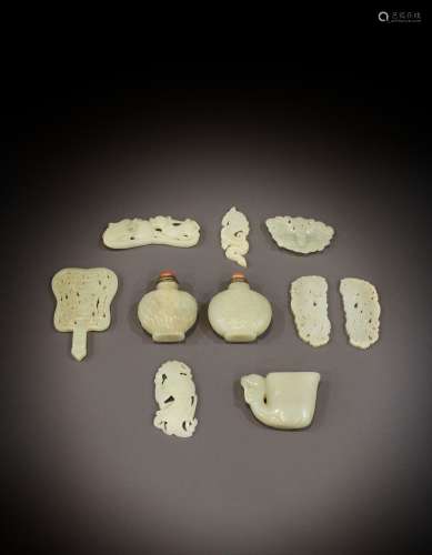 A set of Chinese jade artworks