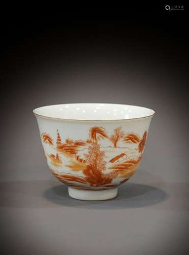 A Chinese teacup from the 18th to the 19th century