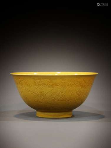 A Yellow Bowl from the 18th Century in China