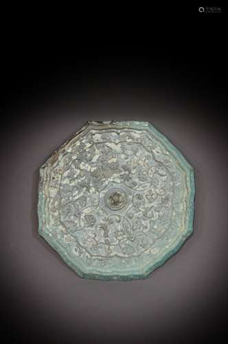 A Chinese bronze mirror