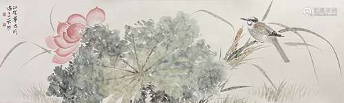江圣华 花鸟 镜芯 纸本