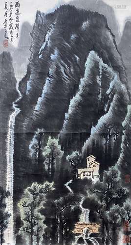 李可染 山水 立轴 纸本