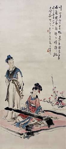 蔡鹤汀 人物 立轴 纸本