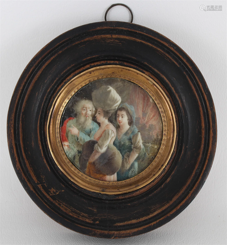 Italian Miniature Portrait Depicting Lot