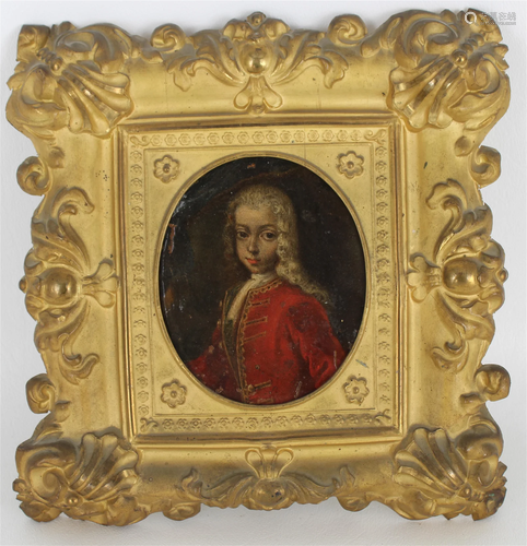 European School Miniature Portrait of Boy