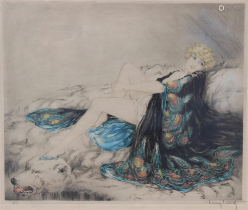 Louis Icart "Le Robe de Chine" Etching