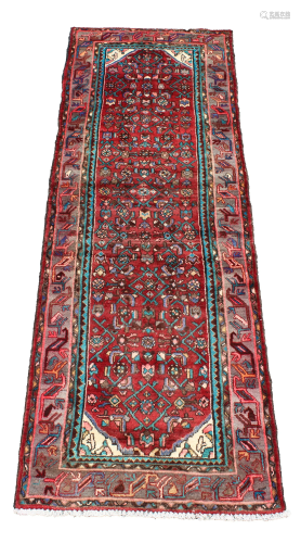 Bijar Hand-Knotted Vintage Persian Wool Rug