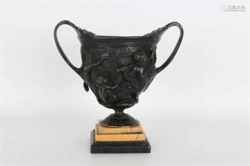 Bronze Pompeii Roman Kantharos Centaur Urn
