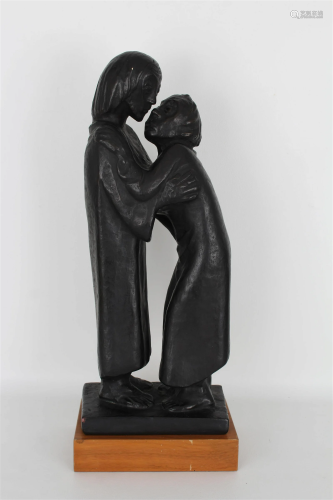 After Ernst Barlach (1870-1938) "Meeting Again"