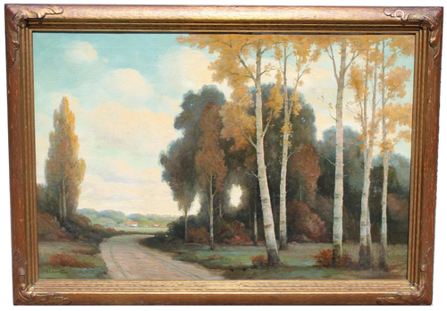 C.C Crawford, Wooded Landscape Painting