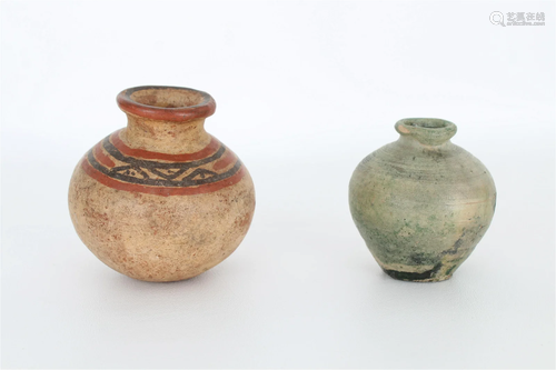 Lot of Two Pre Columbian Style Vessels,