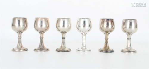 (6) Alpacca Silver Plate Cordials