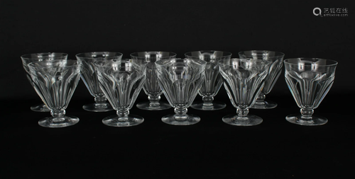 (10) Baccarat Crystal 'Talleyrand' Stemware