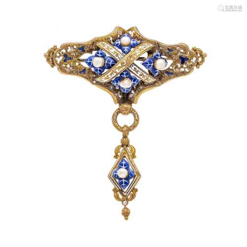 Enamel brooch c. 1850 GG 585/0