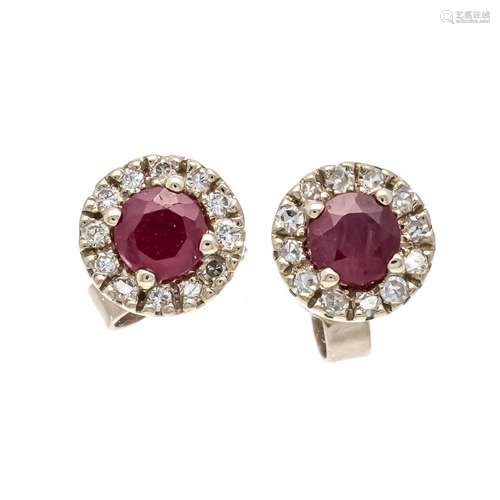 Ruby-diamond earrings GG 585/0