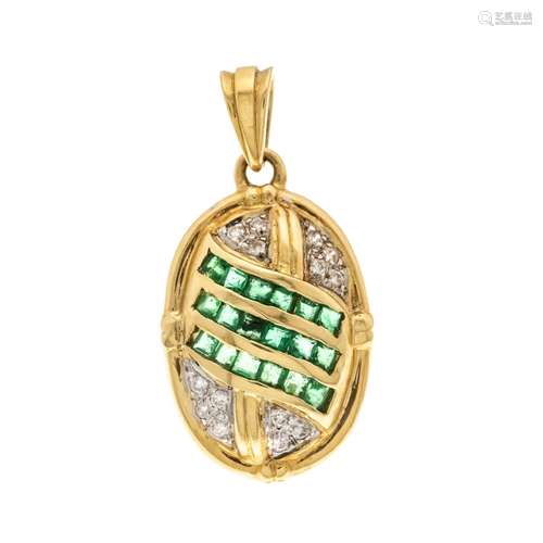 Emerald diamond pendant GG 750