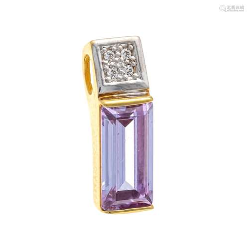 Amethyst diamond pendant GG/WG