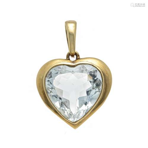 Aquamarine heart pendant GG 58