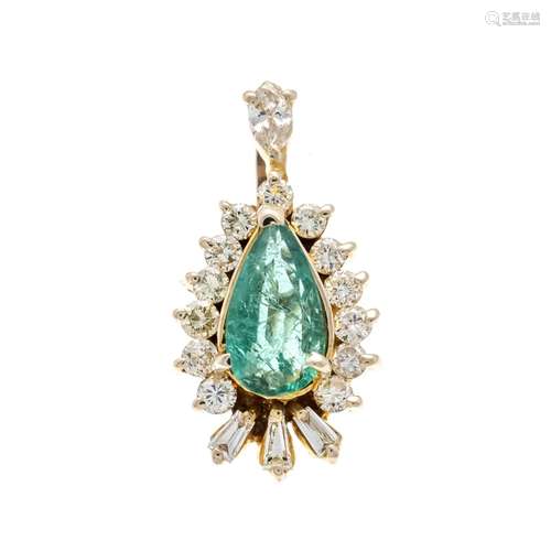 Emerald diamond pendant GG 585