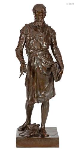 Emile Louis PICAULT (1833-1915)André VésaleBronze à patine f...