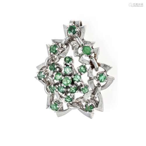 Emerald pendant / brooch WG 58