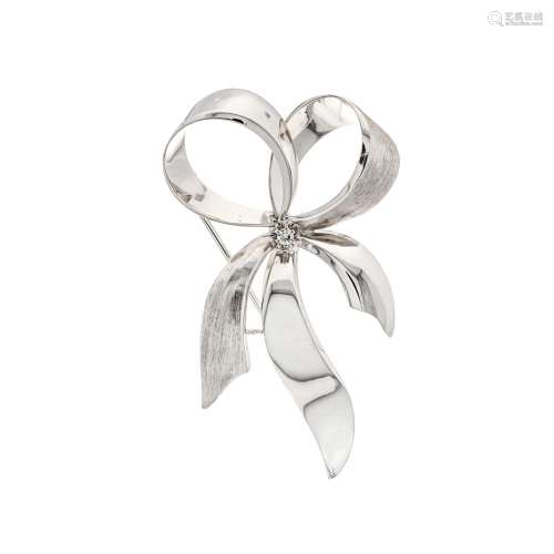 Bow brooch WG 585/000 with one