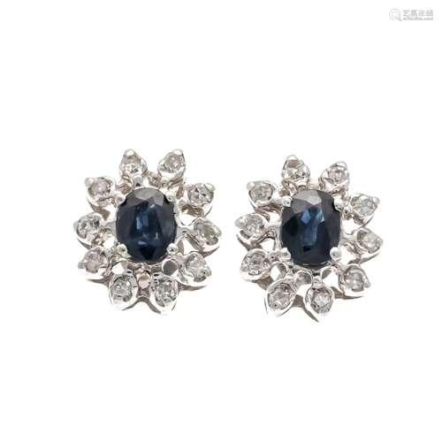 Sapphire diamond earrings WG 5