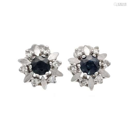 Sapphire diamond earrings WG 5