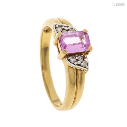 Pink sapphire diamond ring GG/