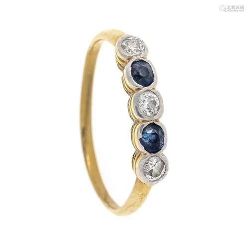 Sapphire diamond ring GG/WG 58