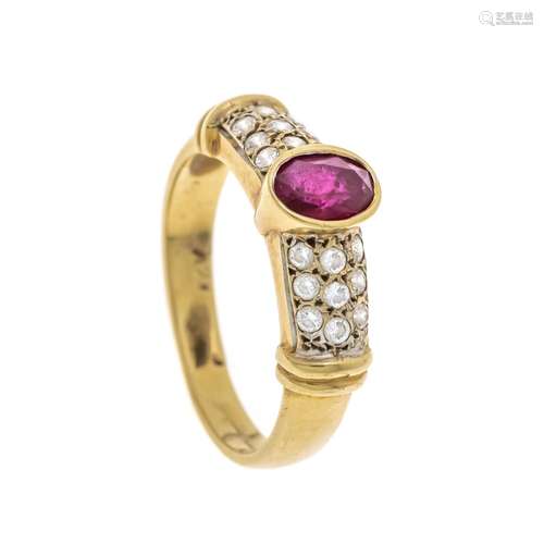 Ruby ring GG 585/000 with one