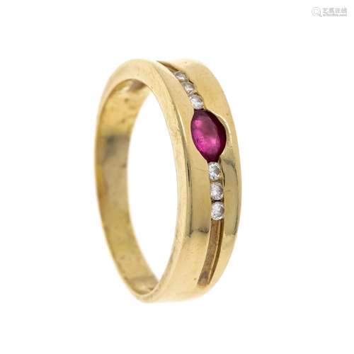 Ruby-brilliant ring GG 585/000