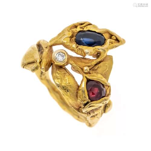 Designer ring ruby-sapphire-br